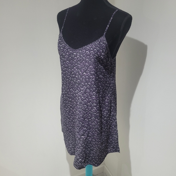 Wilfred Women's Silk Minou Patterned Slip Dress Medium Purple Girlhoodcore Y2K - Picture 3 of 11